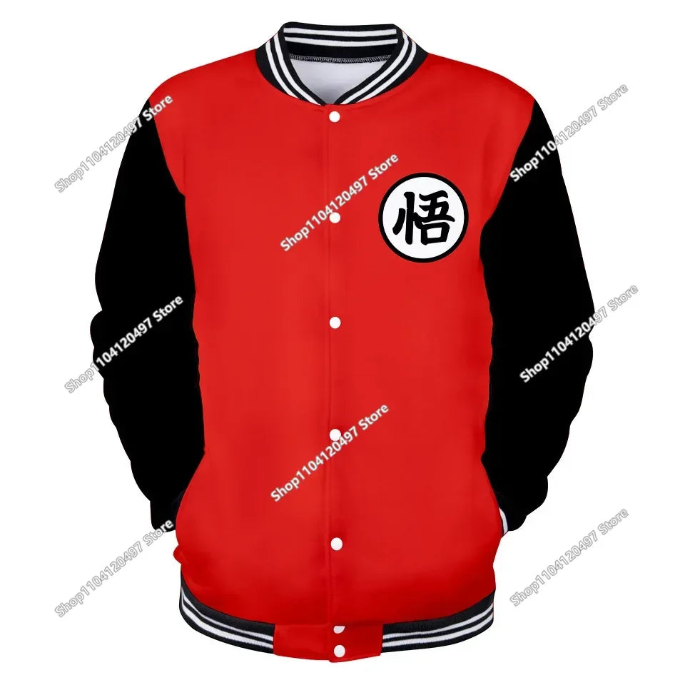 Dragon Ball Streetwear – baseballová uniforma pro muže a ženy, Son Goku, kostýmy pro dospělé, bundy, jarní a podzimní kabáty, svetry, mikiny, dárky