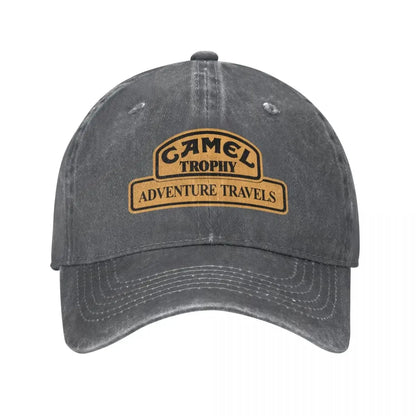 Ρετρό καπέλο μπέιζμπολ Camel Trophy Racing για άνδρες και γυναίκες, από φθαρμένο τζιν, με κούμπωμα, για υπαίθριες δραστηριότητες το καλοκαίρι, χωρίς δομή, μαλακό καπέλο