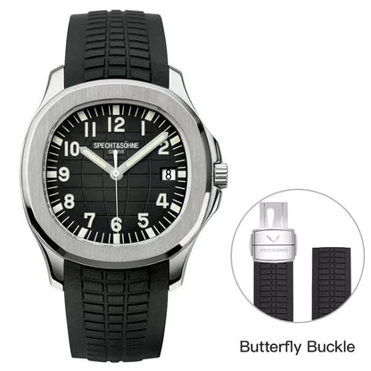 Specht&Sohne 40MM Automatic Mechanical Watch For Men Miyota 8215 Movt Sapphire Crystal 5167 Sports Wristwatch 50M Waterproof