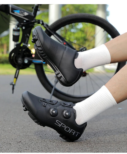 Ultra-Light Cycling Shoes, Breathable And Lightweight, SPD-Compatible Hard Soles For Road Mountain Bike Competition Training