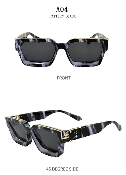 Millionaire Square Sunglasses For Men Retro Sunscreen Sunglasses Women Trendy And Fashionable Vintage Fashion Glasses Zonnebril