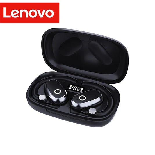 Casque sans fil Bluetooth Lenovo avec microphone intégré, port de charge USB Type C, isolation phonique, confortable, circumaural.