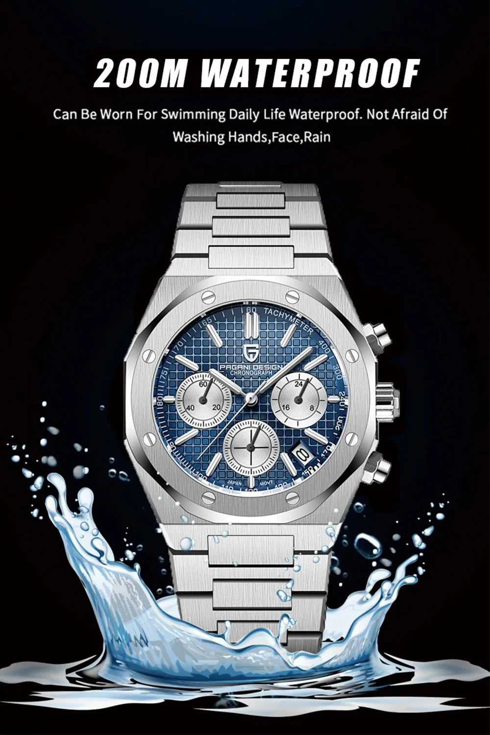 Pagani Design 2026 New Vk63 Fashionable Men V2 Quartz Chronograph Luxury Sapphire Stainless Steel Waterproof Sport 20Bar Luminou