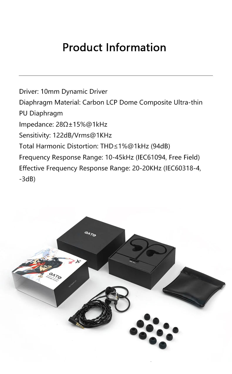 TRUTHEAR GATE Dynamic In-Ear Headphones Wired Earphones with 0.78 2-Pin Cable, HiFi Gaming Earbuds, High-Resolution Audio Monitor Earphones