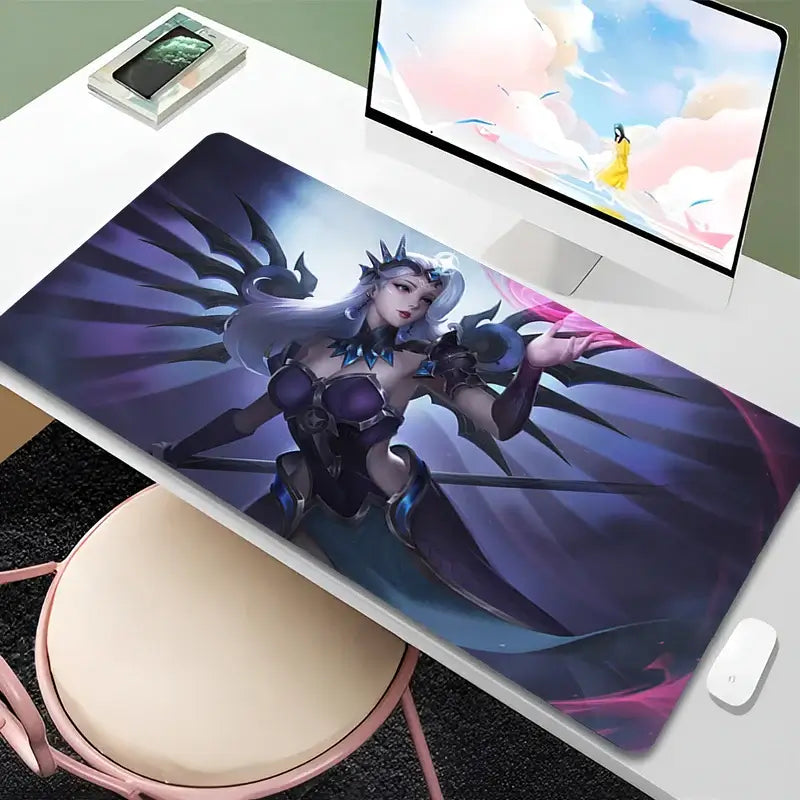 Overwatch Mercy Mouse Pad PC Gamer Cabinet Kawaii Mousepad XXL Sexy Anime Girl Keyboard Rug Laptop Gaming Accessories Desk Mat