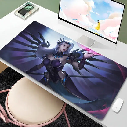 Overwatch Mercy Mouse Pad PC Gamer Cabinet Kawaii Mousepad XXL Sexy Anime Girl Keyboard Rug Laptop Gaming Accessories Desk Mat