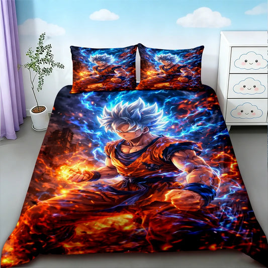 Κάλυμμα παπλώματος Dragon Ball Σετ κλινοσκεπασμάτων Anime Goku Παπλώματα Κλινοσκεπάσματα Μονό Twin Full Queen Size Παιδικά Ενηλίκων Αγοριών Δώρο άνετο