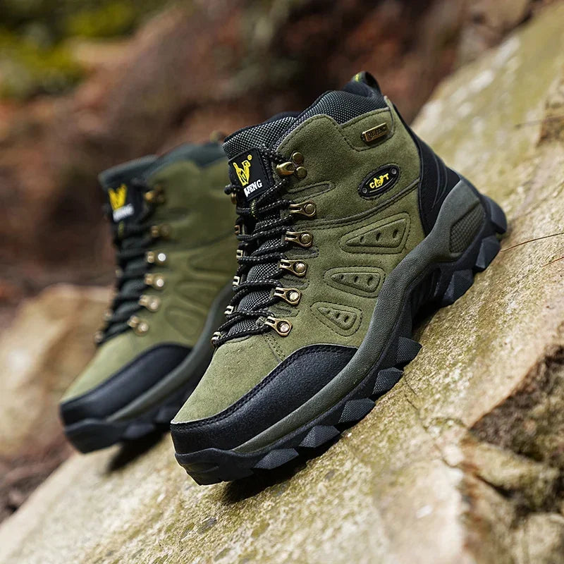 ΠΑΠΟΥΤΣΙΑ PLUS SIZE Unisex High-Top Adventure Sneakers Ανθεκτικά με καλή πρόσφυση, αντιολισθητικά, με κορδόνια, άνετα, ιδανικά για πεζοπορία στην ύπαιθρο, ανδρικά υποδήματα