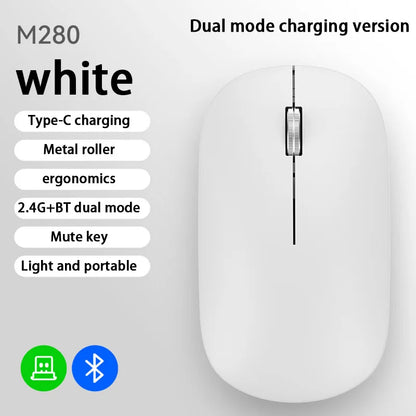 Lenovo Bluetooth Wireless Mouse 2.4G Dual Mode DPI Adjustable Type-C Rechargeable Silent Ergonomic Portable Office Mouse 2026