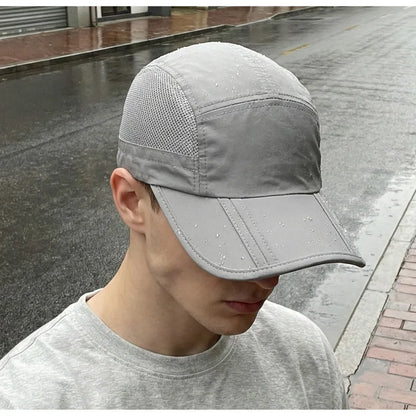 Men Women Quick Dry Baseball Cap Breathable UV Protection Mesh Sun Hat Adjustable Outdoor Sport Caps for Hiking Camping Fishing