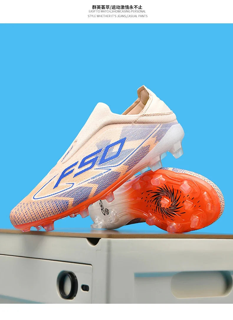 New Men Football Boots High-quality Soccer Shoes Sneakers Match Indoor Non-Slip Grass Cleats High-top Futsal Hot-selling Outdoor