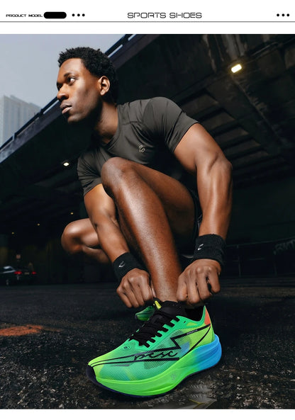 Men Running Shoes Carbon Board Speciality Marathon Sports Breathable Lightweight Women's Comfortable Nonskid Chunta Sneakers