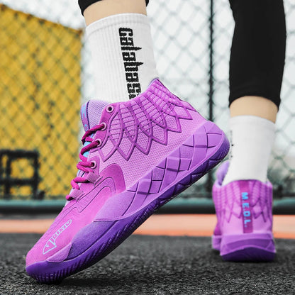 The youth actual combat basketball shoe movement outdoor comfortable cushioning wear-resisting fashion breathable high quality