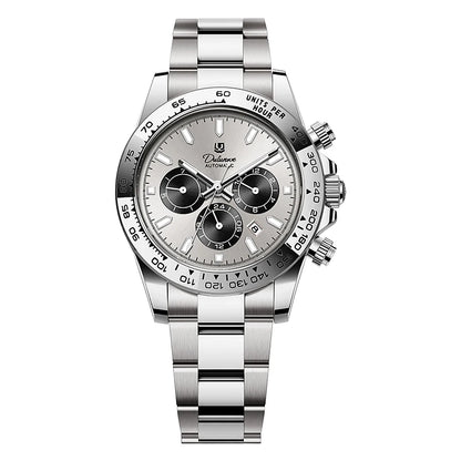2026 NEW Automatic Mechanical Watch Man Silver Business Casual 3ATM Waterproof Multi-functional Men's Watches