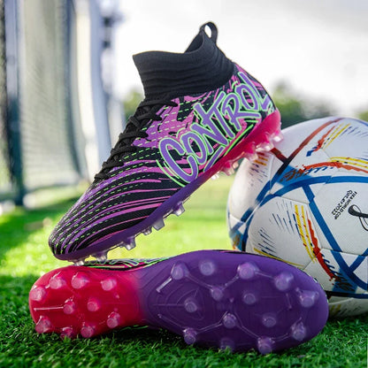 Nouveaux hommes bottes de Football crampons baskets haut de gamme chaussures de Football de haute qualité antidérapant Futsal herbe Match intérieur vente chaude FG/TF