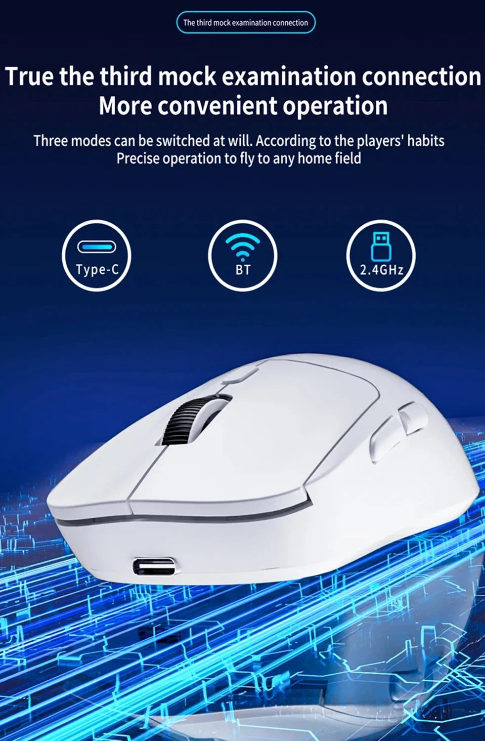 Silent Wireless Mouse 4 Colors Rechargeable Ergonomic Gaming Mice Dual-Mode Bluetooth Computer Gamer Mouse for iPad Office PC
