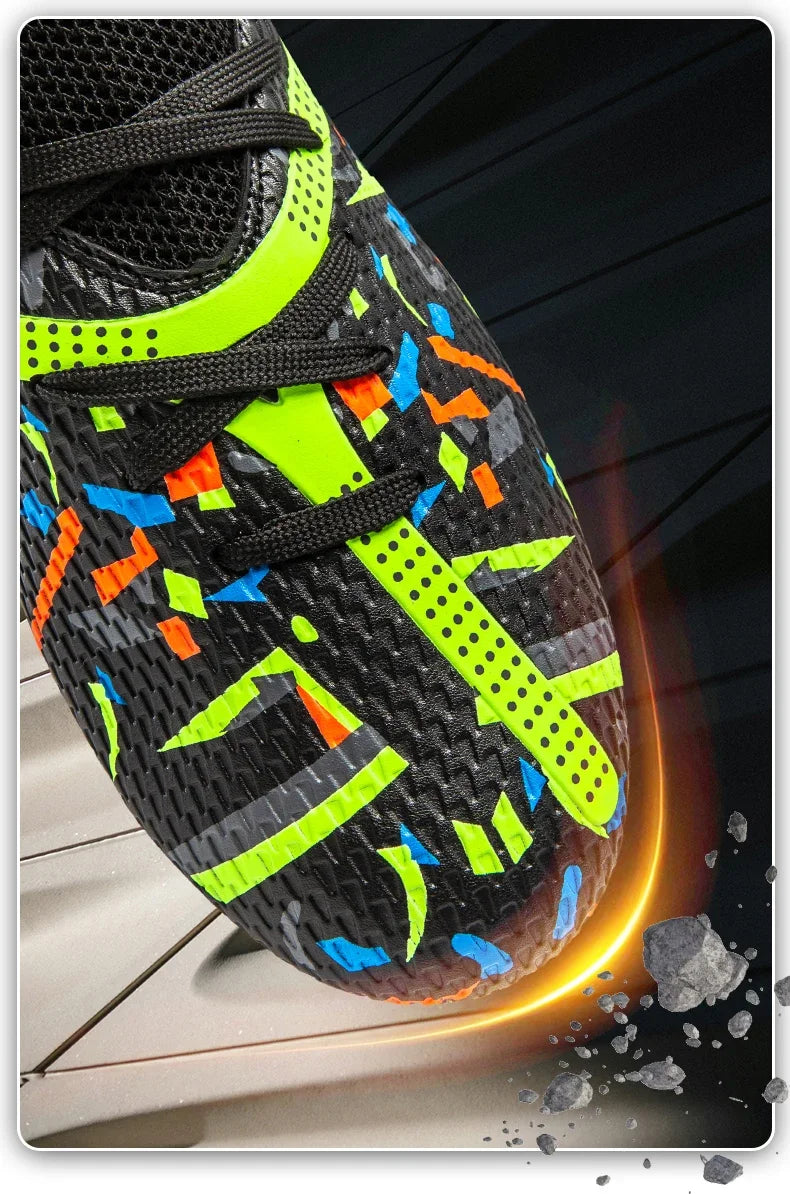 Nouvelles chaussures de football pour hommes, chaussures d'entraînement professionnelles, chaussures de football, baskets de match, chaussures de sport pour l'extérieur sur gazon, antidérapantes, ultralégères, unisexes