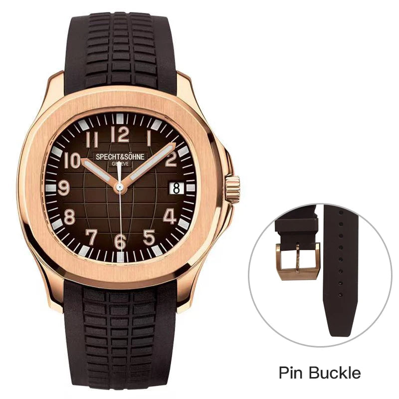 Specht&Sohne 40MM Automatic Mechanical Watch For Men Miyota 8215 Movt Sapphire Crystal 5167 Sports Wristwatch 50M Waterproof