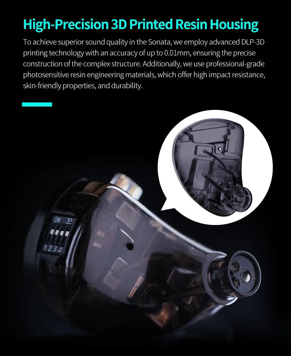KZ Sonata 14BA Balanced Armature In-Ear Monitor Earphones, HiFi Monitoring Earbuds with 2PIN Detachable Cable for Music, Gaming & Studio Audio