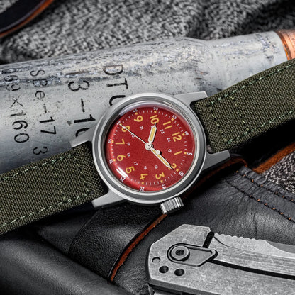 THORN Retro vojenské hodinky 36 mm s strojkem NH35A SHY-043 Sportovní hodinky Unisex Pánské a dámské Luxusní