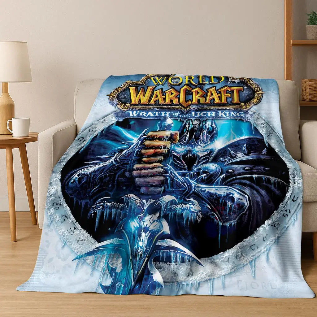 WOW World of Warcraft Arthas Demon Illidan Sylvanas flanelasta odeja, udobna in mehka odeja za dom, spalnico, posteljo, kavč, darilo