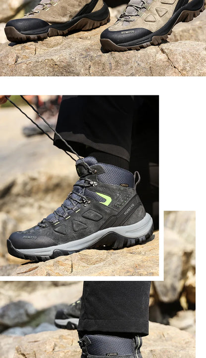 HUMTTO planinarske cipele, muške vodootporne lovačke čizme, taktičke pustinjske borbene gležnjače za trekking, tople kožne tenisice za muškarce i žene