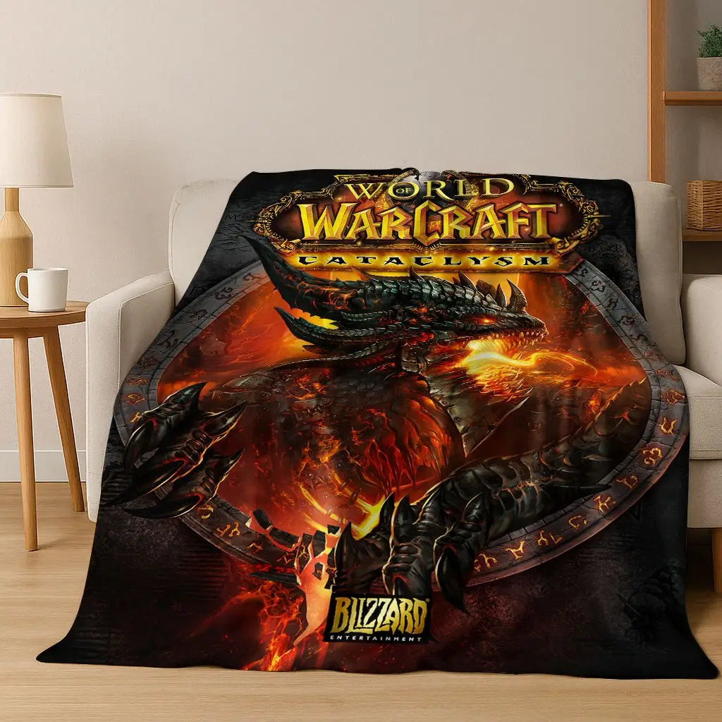 WOW World of Warcraft Arthas Demon Illidan Sylvanas flanelasta odeja, udobna in mehka odeja za dom, spalnico, posteljo, kavč, darilo