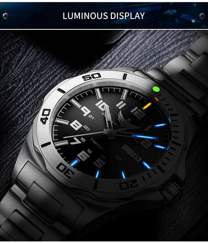 YELANG V1019 Men's Luminous Watch 44mm Mechanical Sapphire Miyota 8205 Automatic Movement 100m Waterproof Diver's Watch for Men
