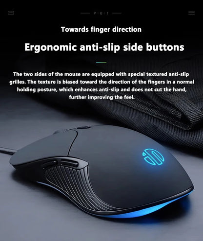 INPHIC B2 USB Wired Mouse, Silent Office Gaming Mouse for PC and Laptops