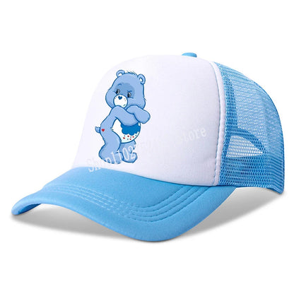 Anime Care Bears Baseball Cap Girls Women New Outdoor Sports Sun Hat Summer Breathable Mesh Sunbonnet Kids Adult Headgear Gift