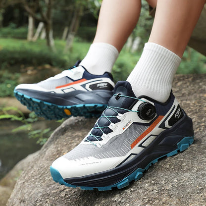 Chaussures de course pour hommes 2025 nouvelles chaussures de randonnée hors route en plein air en maille respirante amorti chaussures de marche plates en maille souple pour homme