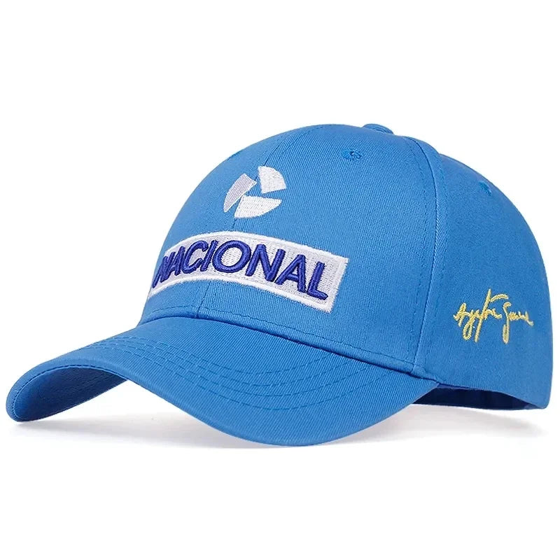 Unisex NACIONAL Letter Embroidery Baseball Caps Spring and Autumn Outdoor Adjustable Casual Hats Sunscreen Hat Sports Golf Cap