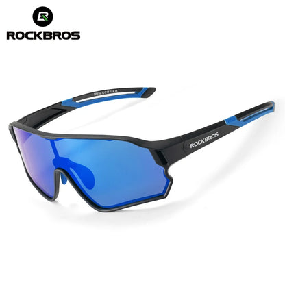 ROCKBROS Children's Cycling Glasses Polarized Photochromic Lens Children Bicycle Glasses Non-Slip Rubber Temple Arm Bike Glasses