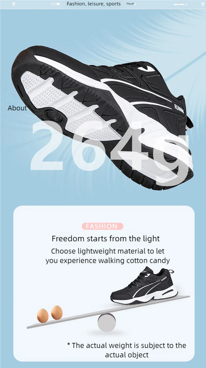 Men's classic retro casual sports shoes Four seasons soft-sole waterproof outdoor youth running shoes breathable light sneakers