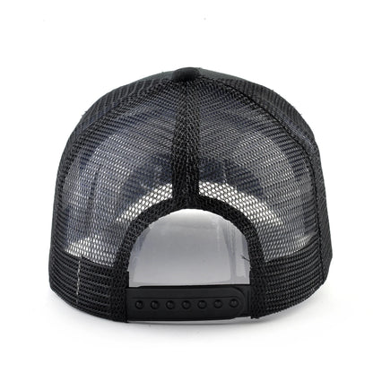Cappellino trucker fashion con patch ricamata con capra, snapback da baseball quattro stagioni per uomo e donna, cappello con visiera regolabile