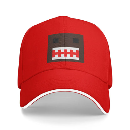 PIXEL Domo Kun Doll Face Sandwich Caps Men Women Hip-Hop,Baseball Caps Cute Funny Adjustable Fishing All seasons Hat