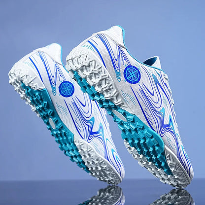 Chaussures de football pour hommes, chaussures de terrain professionnelles, crampons FG/TF pour entraînement sur gazon, chaussures de futsal, baskets de football antidérapantes, chaussures à crampons pour cheville, pointur