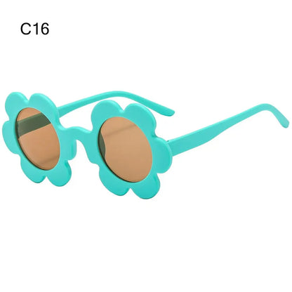 New Trendy Sunflower Sunglasses for Women Retro Round Flower Sun Glasses Fun Novel Disco/Festival/Party Shades for Adults