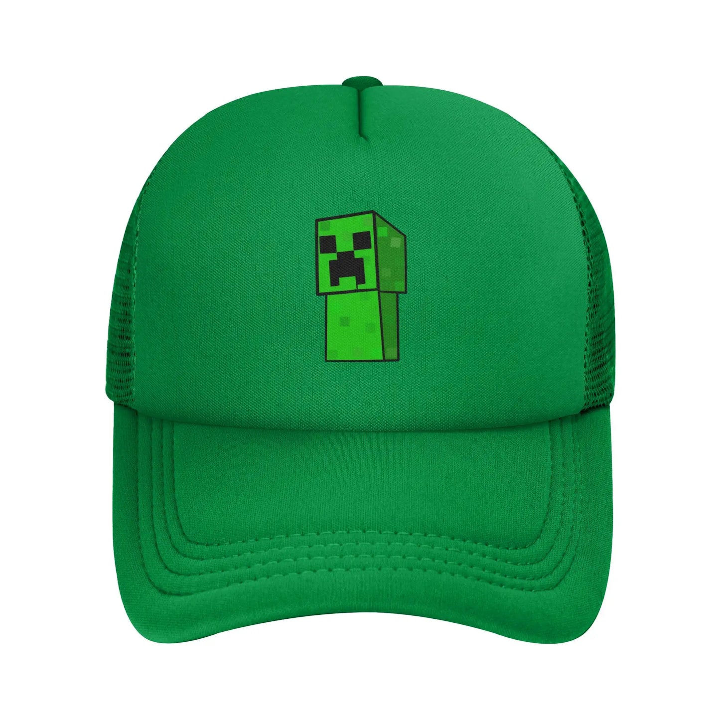 Adult Creepers Zombie Hostile Mob Character Trucker Cap Mesh Baseball Caps Polyester Hat Sun Caps Adjustable Golf Hats Summer