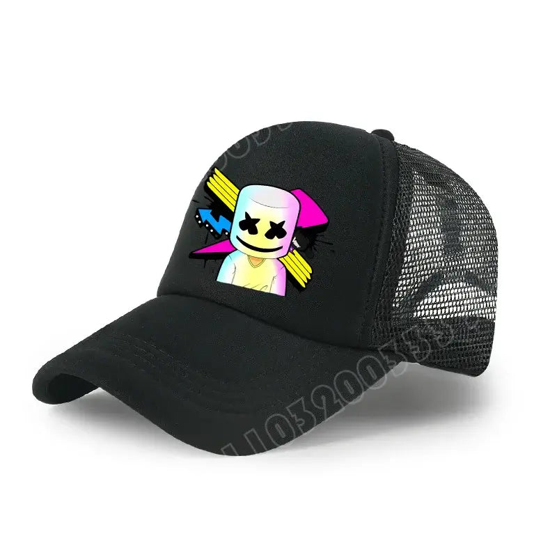 Fortnite Baseball Cap Cartoon Game Printed Hat Kids Summer Breathable Mesh Hat Adjustable Peaked Cap Childrens Birthday Gift