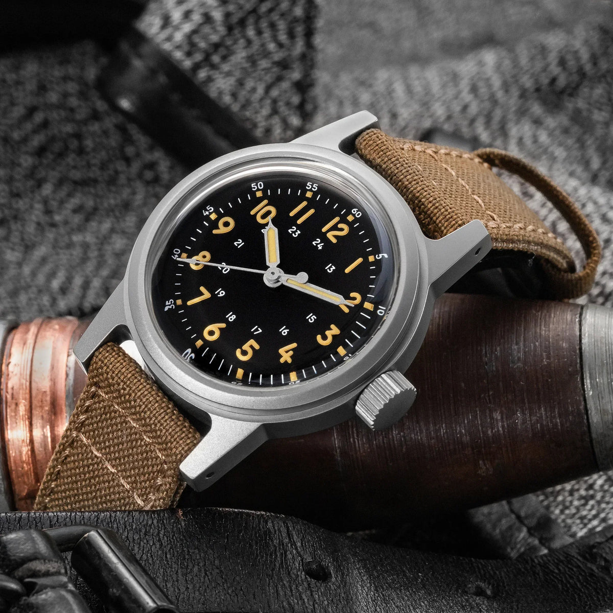 THORN Retro vojenské hodinky 36 mm s strojkem NH35A SHY-043 Sportovní hodinky Unisex Pánské a dámské Luxusní