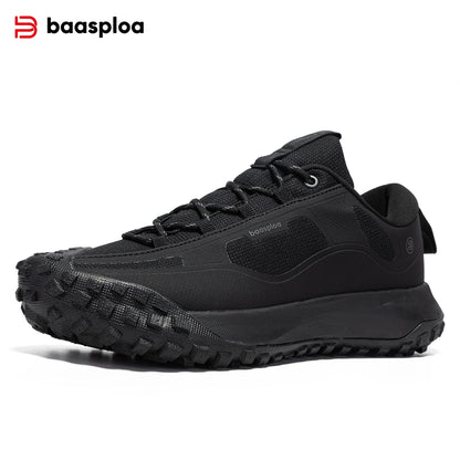 Baasploa vandringsskor för män – bekväma, mjuka, vattentäta, slitstarka, halkfria trekking-sneakers för utomhusbruk och klättring