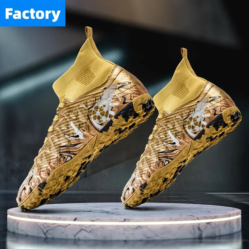 Men Professional Football Shoes Society Cleats Soccer Shoes Original Indoor Football Field Boots Grass Training TF/FG Sneaker