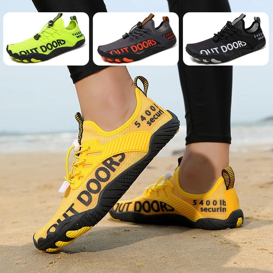 Heren waterschoenen, strandschoenen, barefoot-aquasokken, sneakers; dames snel-drogende sportschoenen voor de sportschool, surfen, duiken, zwemmen, snorkelen en yoga