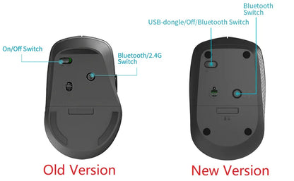 Rapoo M300G Multi-Mode 2.4G Wireless and Bluetooth 4.0/5.0 Mouse 2400DPI Ergonomic Silent Mouse for Computer PC Laptop