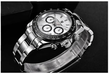 Relógio cronógrafo para homem PAGANI DESIGN – Relógio de pulso de luxo com movimento de quartzo, luminoso e estanque.