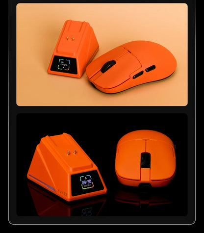 Ajazz AJ159 PRO/APEX Gaming Mouse 8000Hz Wireless Bluetooth Gaming Mouse with PAW3950 Sensor, 42K DPI, Magnetic Charging Dock & Color Display