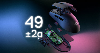 Redragon M916 Wireless Gamer Mouse, 49g Ultra-Light 8K DPI 2.4G Wireless Gaming Mouse with Ergonomic Natural Grip Build