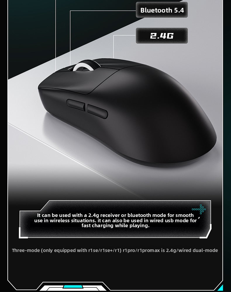 VXE Dragonfly R1 Wireless Lightweight Ergonomic Mouse PAW3395 Sensor Three-mode Gaming Mouse Low Latency PC Player Office Gift