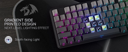 Redragon K707 PRO GB 80% Gasket RGB Gaming 3-Modes Wireless TKL Mechanical Hot-Swap Noise Dampening Keyboard, Mint Mambo Switch